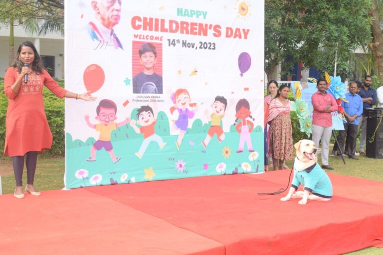 animal assisted therapy session at Pallavi international school